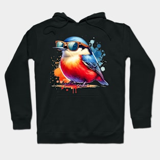 Cool Red Breasted Nuthatc Hoodie